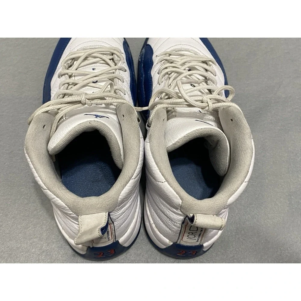 Air Jordan‎ 12 Retro French Blue White Leather Sneakers 130690-113 Mens 11